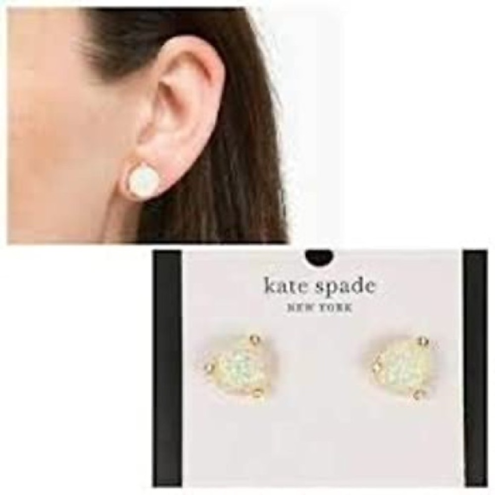 Kate Spade Opal Glitter Gumdrop Stud Earrings